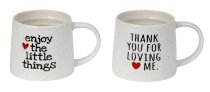 Mug with lovely sentence h=8,5cm d=9,6cm