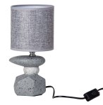 Stone optic lamp with grey shade