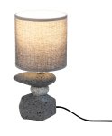 Stone optic lamp with grey shade