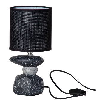 Lampe Steinoptik mit schwarzem