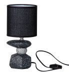 Lampe Steinoptik mit schwarzem