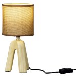 3 leg lamp cream with light brown shade