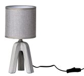 3 leg lamp grey with grey shade h=28cm