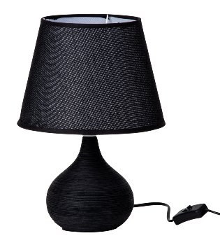 Runde Lampe schwarz mit schwarzem
