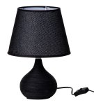 Runde Lampe schwarz mit schwarzem