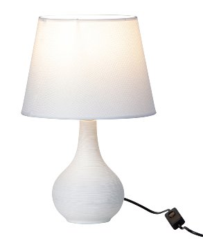 Round lamp white with white shade h=38cm