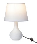 Round lamp white with white shade h=38cm
