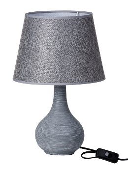 Round lamp grey with grey shade h=38cm