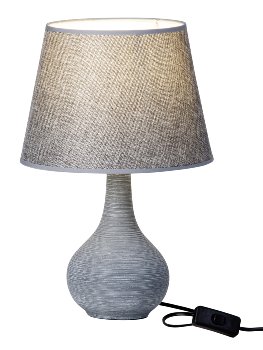 Round lamp grey with grey shade h=38cm