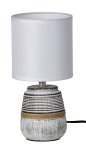 White/grey lamp with white shade h=26cm