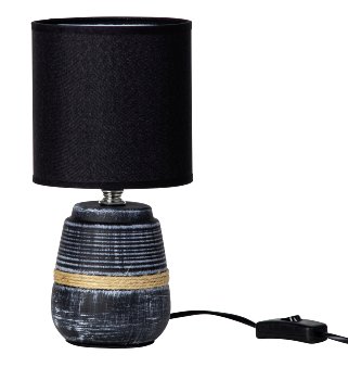 Schwarz-weiße Lampe mit schwarzem