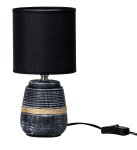 Schwarz-weiße Lampe mit schwarzem