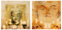 LED-picture 'buddha' 60x60 cm assort.