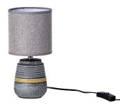 Grey/black lamp with grey shade h=26cm