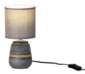 Grey/black lamp with grey shade h=26cm