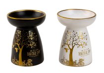 Oil burner with golden print h=12cm