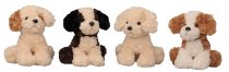 Plush dogs sitting assort. h=26 cm