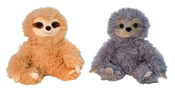 Plush sloth sitting h=27-28cm grey and