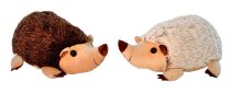 Plush hedgehog brown and beige h=16cm