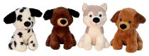 Plush dog different colors h=25-26cm