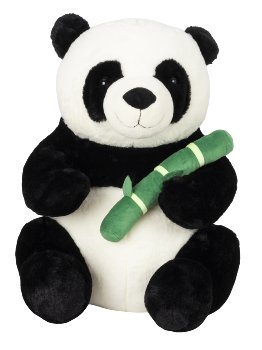 Panda-bear with bamboo in hand h=50cm