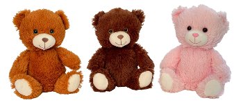 Plush bear rose, brown, darkbrown