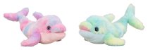 Plush dolphin pink/purple & light