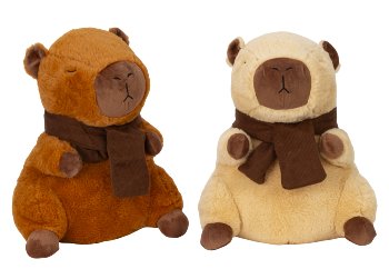 Capybara in dark brown & light brown