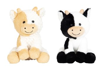 Plush cow brown/cream & black/white