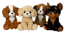 Plush dogs sitting h=30cm asst.