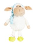 Plush sheep with long blue sleeping hat