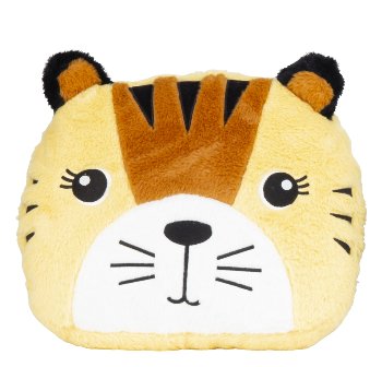 Plush cushion tiger h=33cm b=38cm