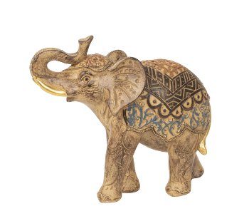 Elephant standing brown h=13cm w=15cm