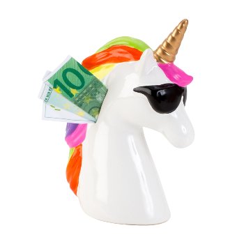 Unicorn moneybox h=19,5cm w=15cm