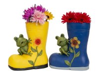 Pflanztopf Gummistiefel mit Frosch &