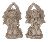 Angel kneeling h=24+24,5cm w=13,5+14cm