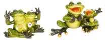 Frog sitting "Laughter" & "Peace"