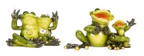 Frösche sitzend "Lachen" & "Peace"