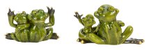 Frog sitting "Laughter" & "Peace"