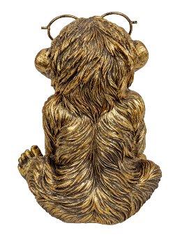 Funny monkey in gold with big glasses