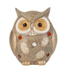 Modern owl standing für tealight h=18cm