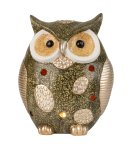 Modern owl standing für tealight h=25cm