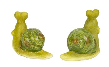 Cute ceramic slug in green h=7+8cm