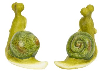 Cute ceramic slug in green h=13+13,5cm