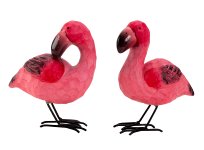 Flamingo with metal feet h=17cm w=13cm