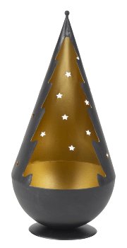 Metal tealight holder "Xmas Tree" black