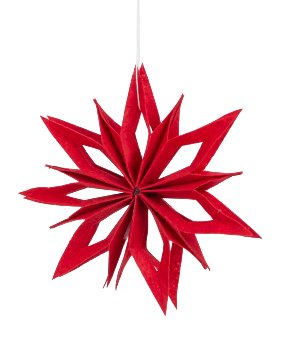 Filz-Stern 26x26cm rot zum Hängen