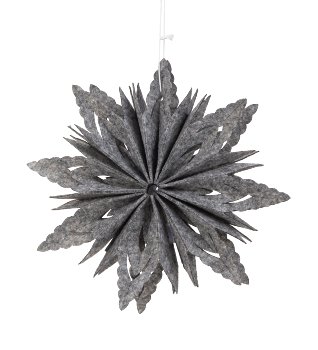 Filz-Stern 24x24cm grau zum Hängen