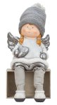 Winter children grey with angel wings &