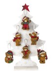 Wooden xmas bears f. hanging h=12cm